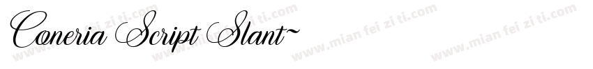 Coneria Script Slant字体转换